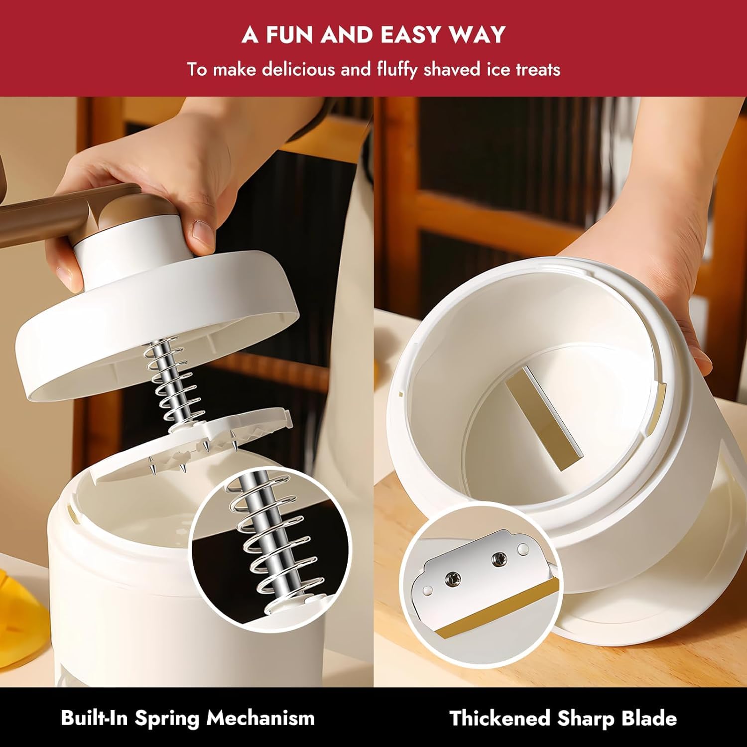 Manual Plastic Ice Shaver Gola Maker Slush Maker