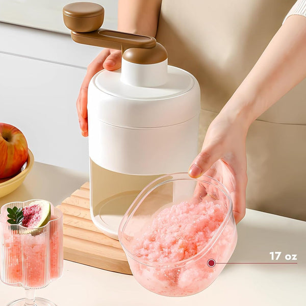 Manual Plastic Ice Shaver Gola Maker Slush Maker + Gola Ice Mold Bundle