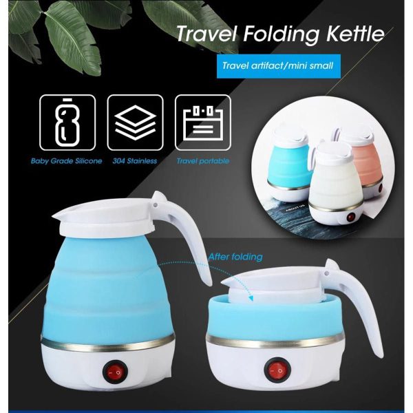 Foldable Electric Kettle 600ml | Portable Travel Kettle Silicone Water Boiler | Best Electric Kettle Pakistan
