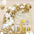 Golden & White Birthday Decoration Kit | Premium DIY Party Theme Set Pakistan