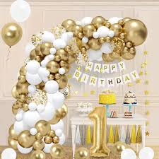 Golden & White Premium Birthday Theme